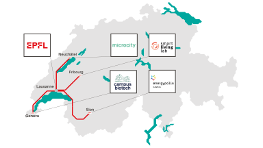 © EPFL Carte des campus de l'EPFL